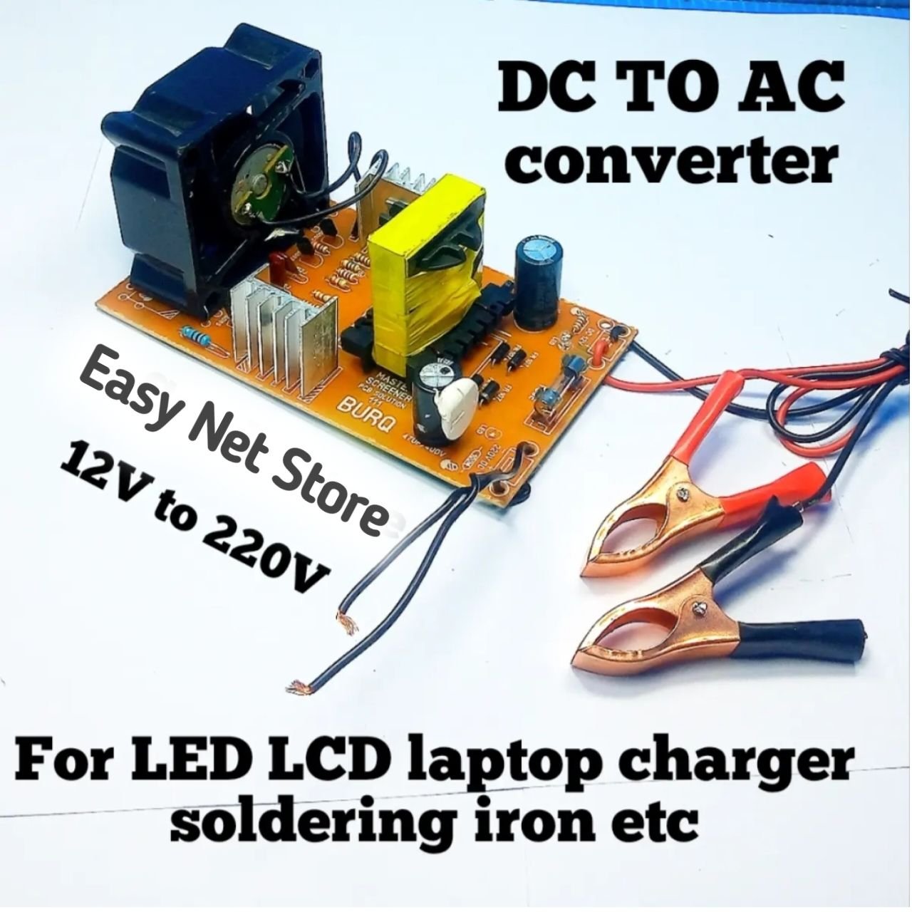 Original 12V to 220V Mini Inverter UPS Kit 200W DC to AC Power Inverter for LED TV LCD TV WiFi Router CCTV Camera DVR NVR Laptop Charger Mobile Charger Soldering Iron Home Backup P